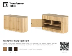 Mor Furniture Transformer Round Server In Scandinavian Oak