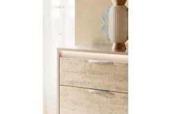 Mor Furniture Tullia Dresser W/ Lights In Pearl Line/Eco Stone