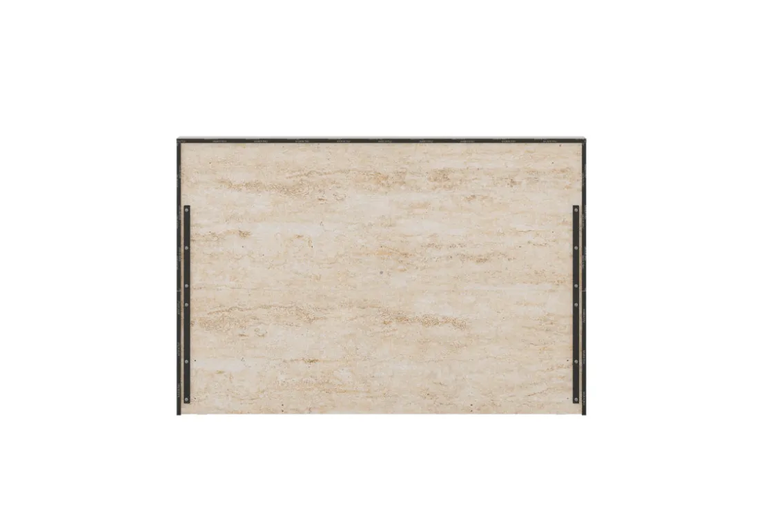 Mor Furniture Tullia Upholstered Panel Bed In Pearl Line/Eco Stone, Queen