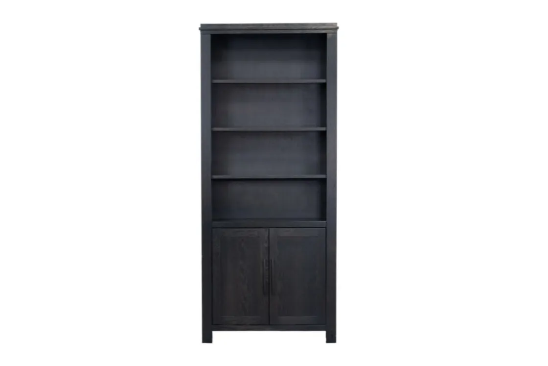 Mor Furniture Tybee 2 Door Bookcase In Black