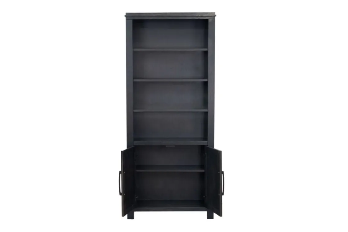 Mor Furniture Tybee 2 Door Bookcase In Black