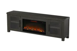 Mor Furniture Tybee Fireplace Console In Black, 85 Inch