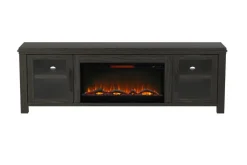 Mor Furniture Tybee Fireplace Console In Black, 85 Inch