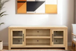 Mor Furniture Tybee Media Console In Natural, 85 Inch