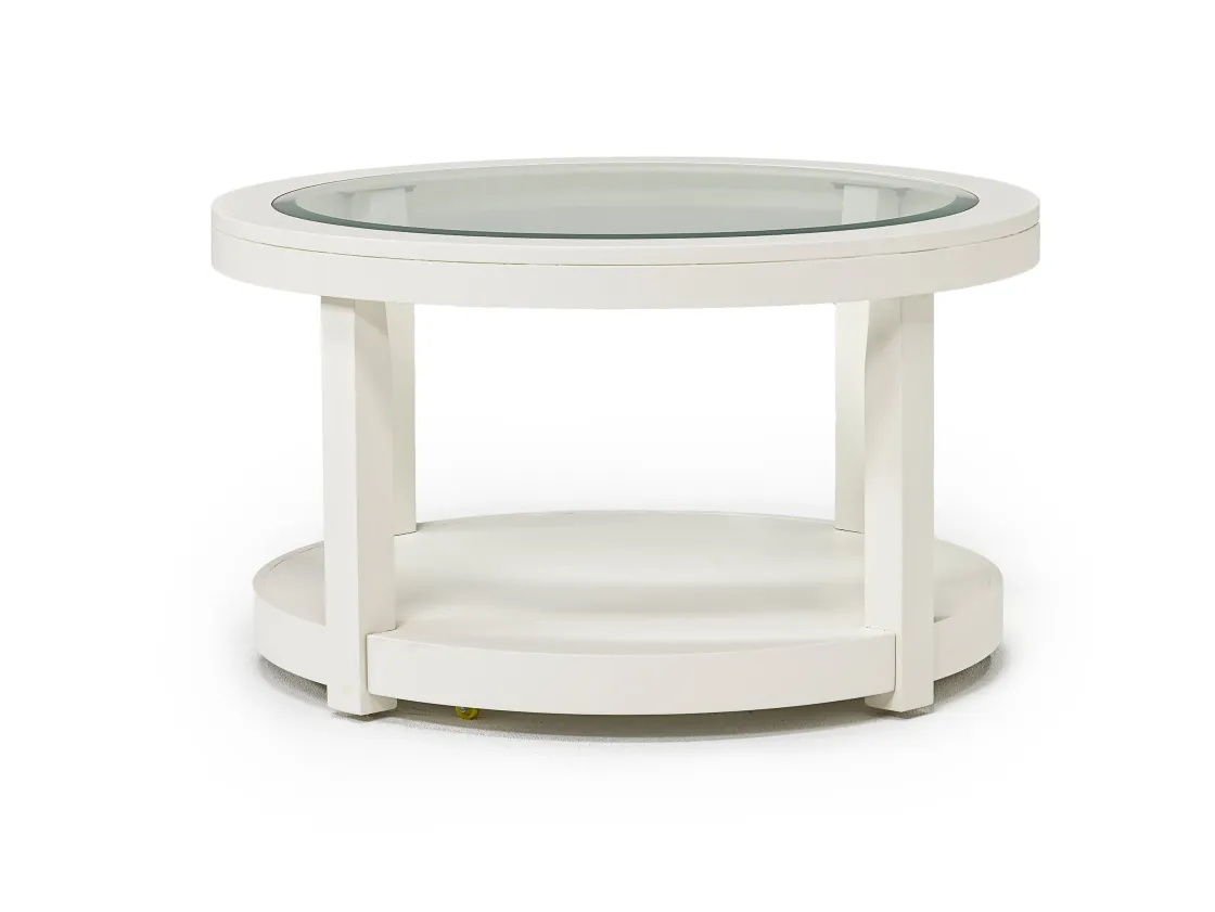 Mor Furniture Urban Round Coffee Table In White