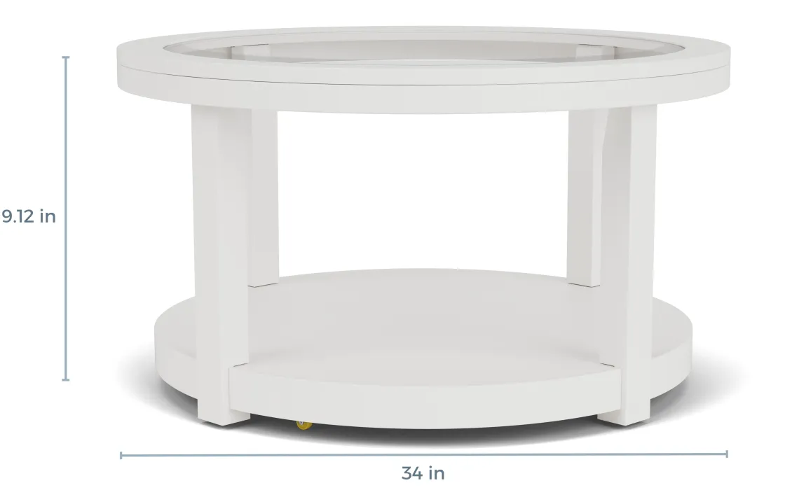 Mor Furniture Urban Round Coffee Table In White