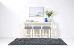 Mor Furniture Urban Sofa Bar Table W/ 3 Stools In White