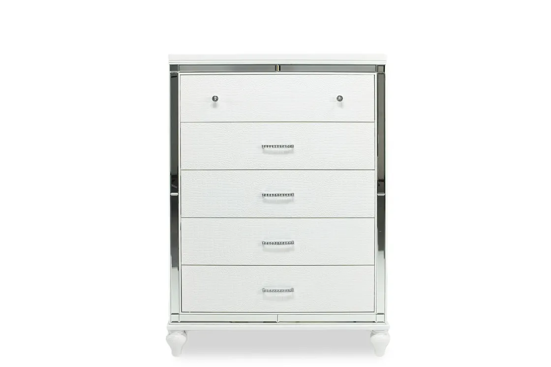 Mor Furniture Valentino Chest In White