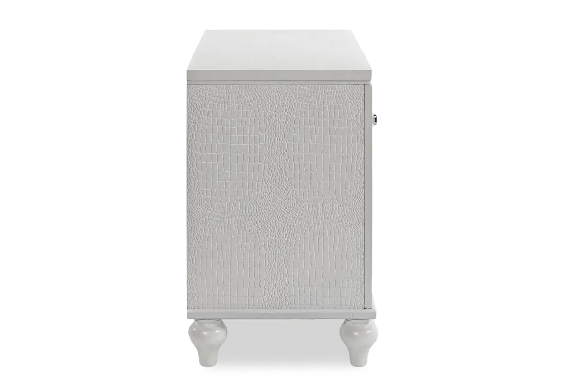 Mor Furniture Valentino Nightstand In Silver