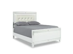 Mor Furniture Valentino Panel Bed, Dresser, Mirror & Nightstand In Silver, Twin