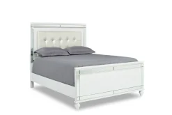 Mor Furniture Valentino Panel Bed In White, Twin