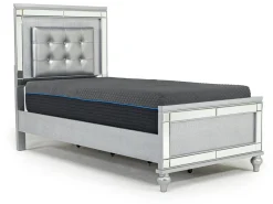 Mor Furniture Valentino Panel Bed In White, Twin