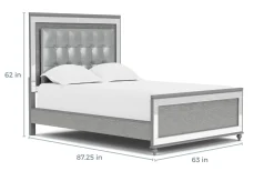 Mor Furniture Valentino Panel Bed In White, Twin