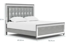 Mor Furniture Valentino Panel Bed In White, Twin
