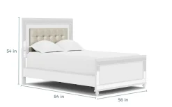 Mor Furniture Valentino Panel Bed In White, Twin