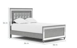 Mor Furniture Valentino Panel Bed In White, Twin