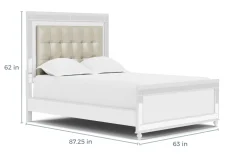 Mor Furniture Valentino Panel Bed In White, Twin
