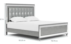 Mor Furniture Valentino Panel Bed In White, Twin