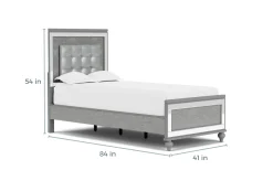 Mor Furniture Valentino Panel Bed In White, Twin