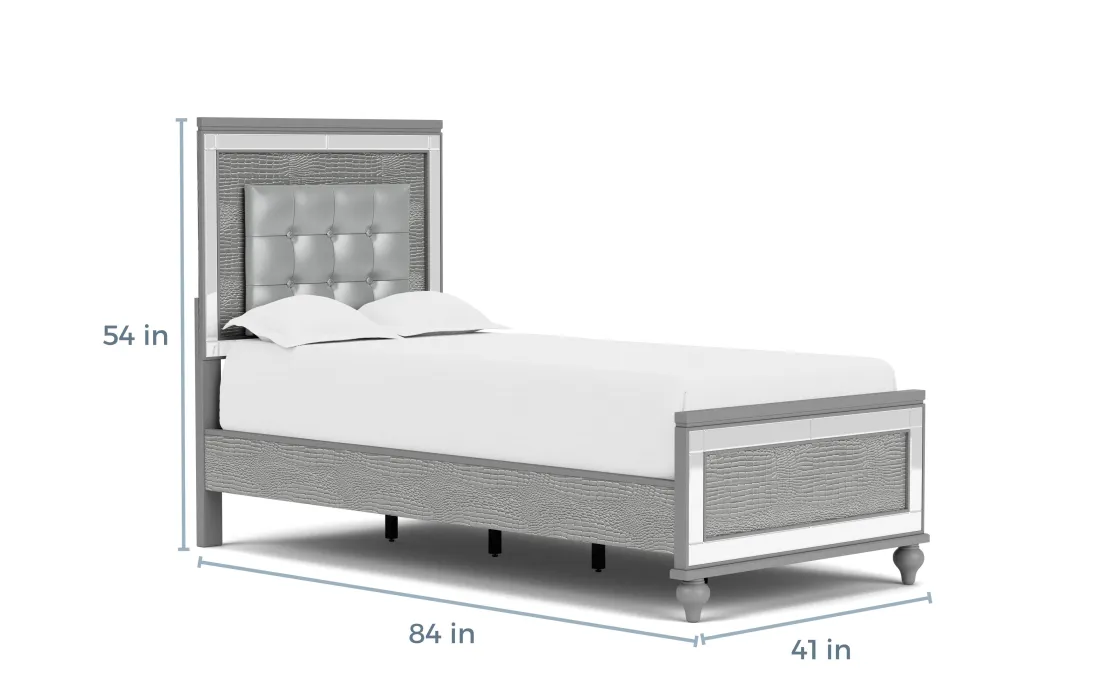 Mor Furniture Valentino Panel Bed In White, Twin