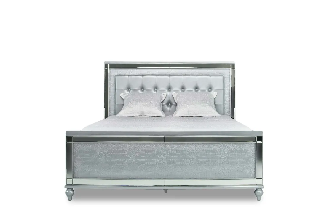 Mor Furniture Valentino Panel Bed In White, Twin