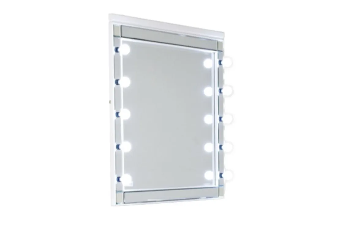 Mor Furniture Valentino Vanity & Mirror In Silver