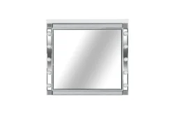 Mor Furniture Valentino Vanity & Mirror In Silver