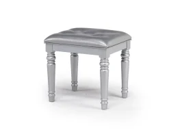 Mor Furniture Valentino Vanity, Mirror & Stool In Silver