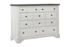 Mor Furniture Valley Ridge Dresser In White Gray Finish