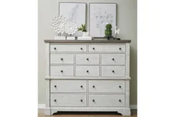 Mor Furniture Valley Ridge Mans Chest In White Gray Finish