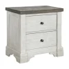 Mor Furniture Valley Ridge Nightstand In White Gray Finish