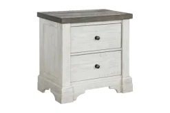 Mor Furniture Valley Ridge Nightstand In White Gray Finish