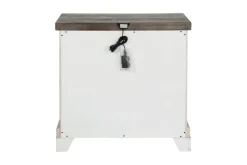 Mor Furniture Valley Ridge Nightstand In White Gray Finish