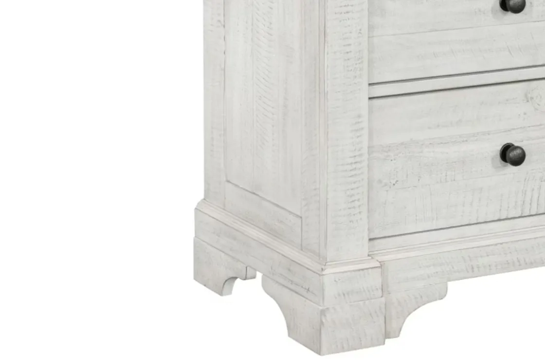 Mor Furniture Valley Ridge Nightstand In White Gray Finish