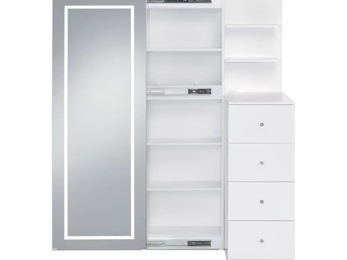Mor Furniture Vancouver Vanity & Mirror In White