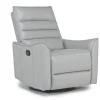 Mor Furniture Vasco Recliner In Dallas Light Gray Leather