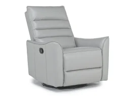 Mor Furniture Vasco Recliner In Dallas Light Gray Leather
