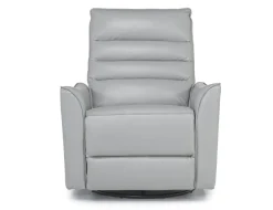 Mor Furniture Vasco Recliner In Dallas Light Gray Leather