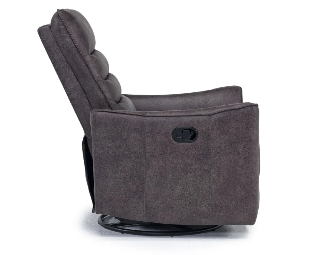 Mor Furniture Vasco Recliner In Dallas Light Gray Leather