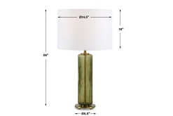 Mor Furniture Vera Glass Lamp In Green