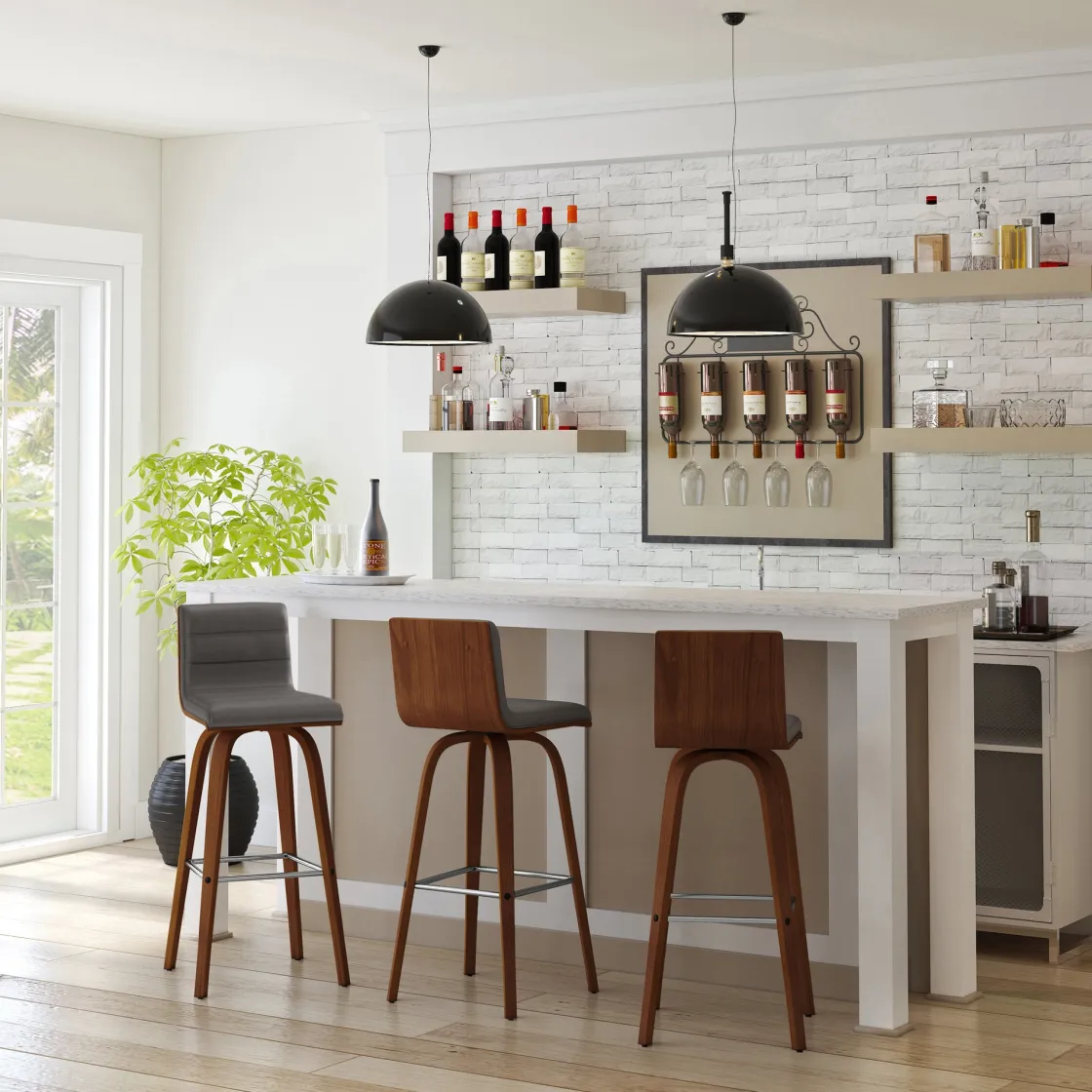 Mor Furniture Viena Barstool In Gray