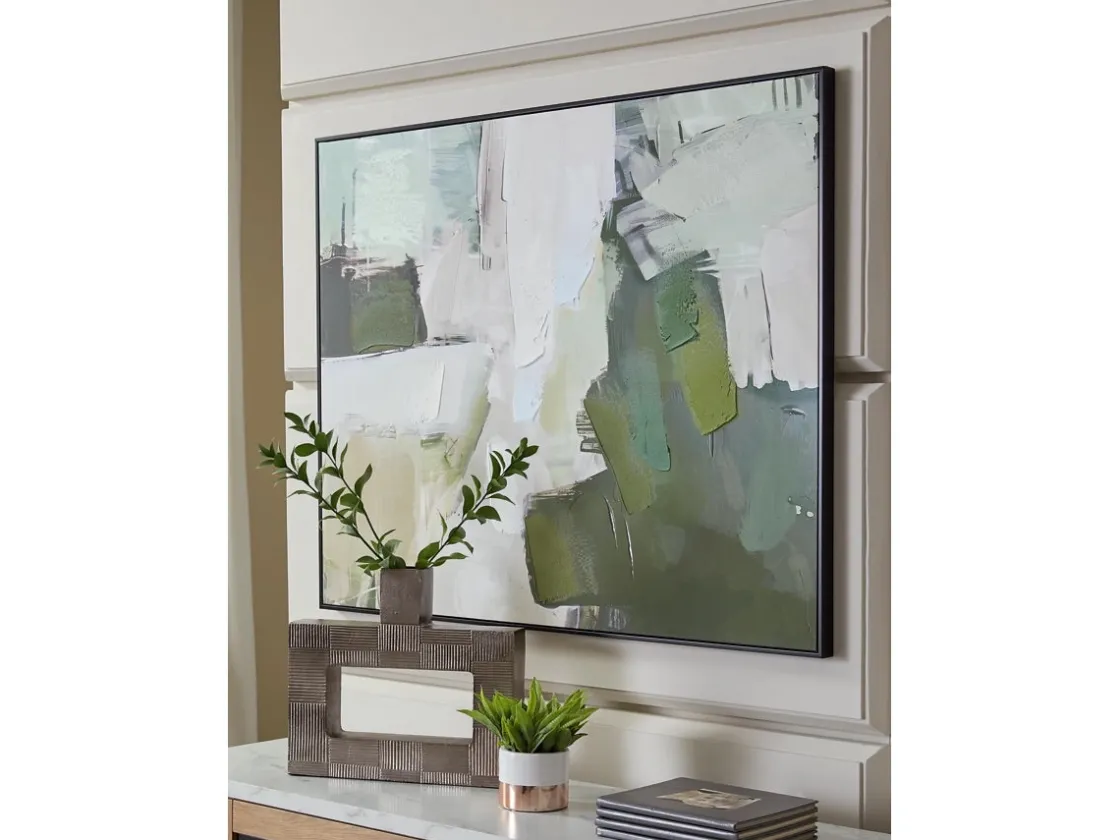 Mor Furniture Vinick Wall Art In Green/Gray/White