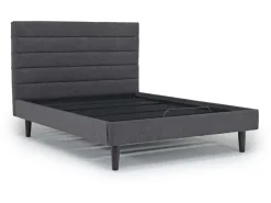 Mor Furniture Vista Upholstered Adjustable Foundation Bed In Charcoal, Full