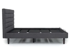 Mor Furniture Vista Upholstered Adjustable Foundation Bed In Charcoal, Full