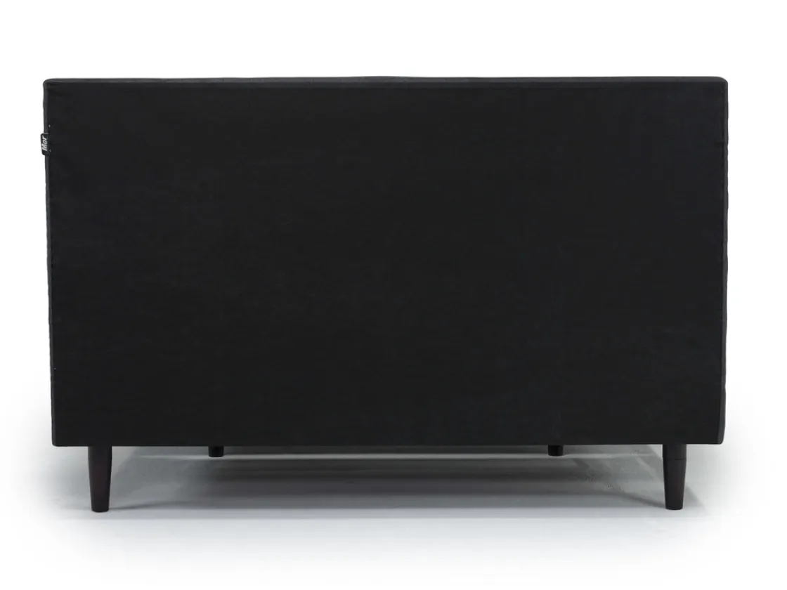 Mor Furniture Vista Upholstered Adjustable Foundation Bed In Charcoal, Full