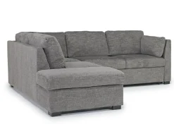 Mor Furniture Vivian Full Pullout Sofa Sleeper Tux Chaise In Gray, Left Facing