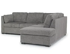Mor Furniture Vivian Full Pullout Sofa Sleeper Tux Chaise In Gray, Left Facing