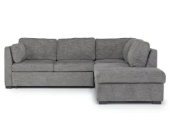 Mor Furniture Vivian Full Pullout Sofa Sleeper Tux Chaise In Gray, Left Facing