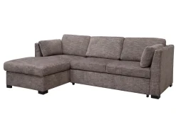Mor Furniture Vivian Full Pullout Sofa Chaise In Gray Fabric, Left Facing