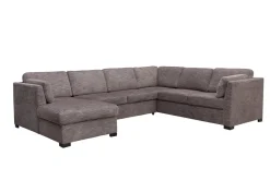 Mor Furniture Vivian Full Pullout Tux Chaise Sectional W/ Storage In Gray, Left Facing